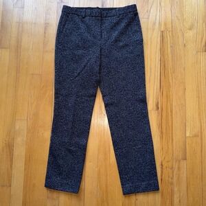 Theory Pants 0 Blue Tailor Trouser Speckle Knit Wool Lined Workwear Quiet Luxury